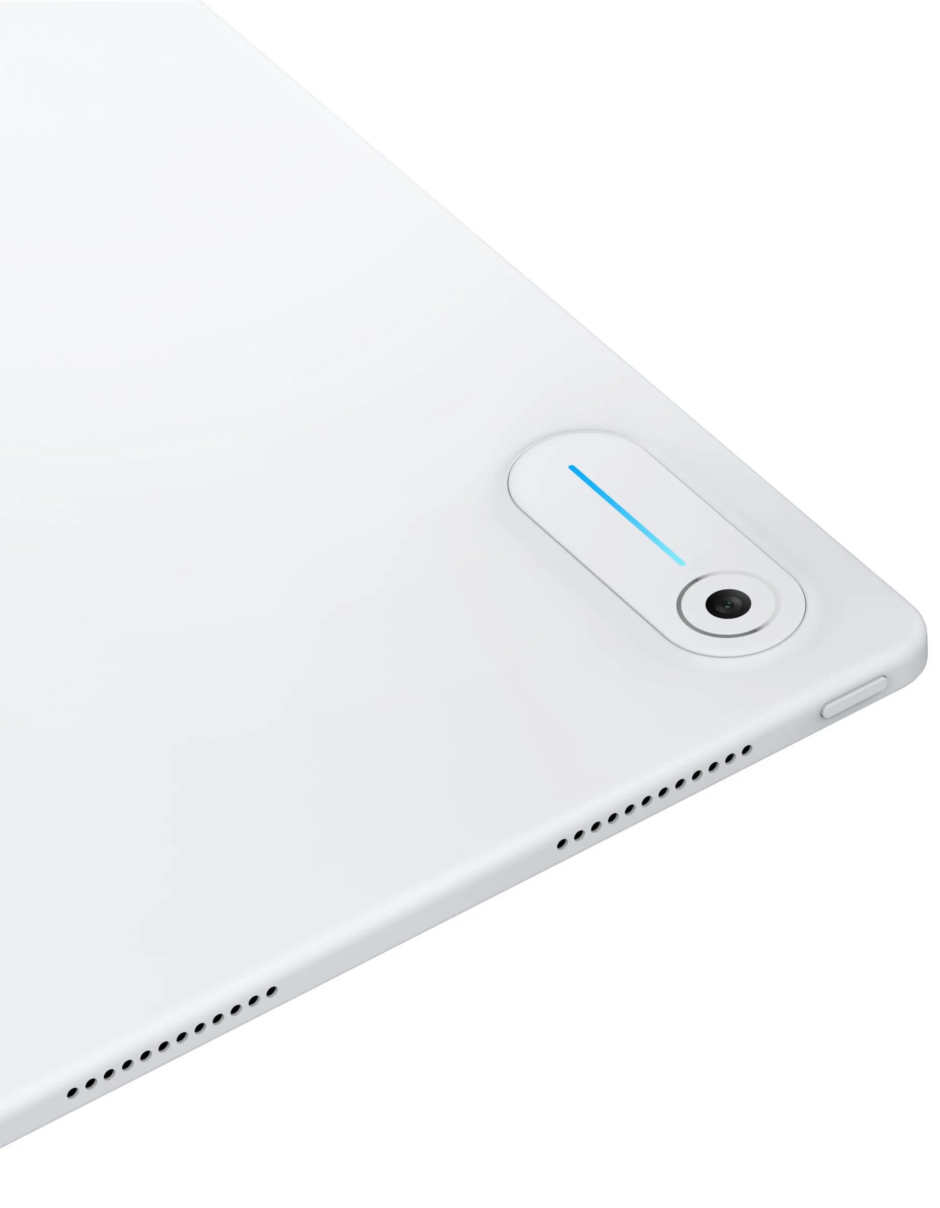 Vista trasera del Lenovo Googlebook 2 en 1 con cámara y barra luminosa