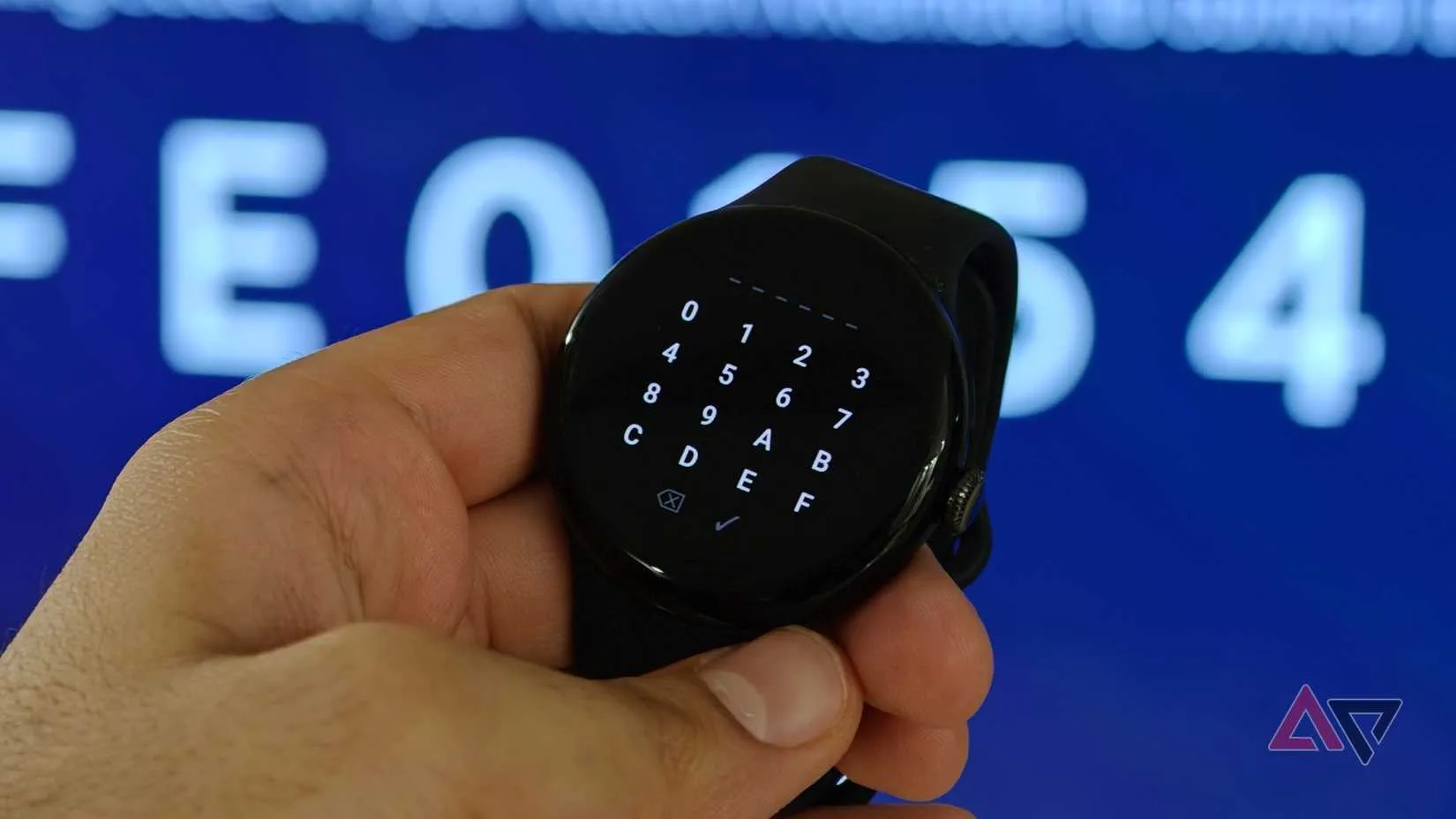Introducción del PIN de emparejamiento en la pantalla del reloj