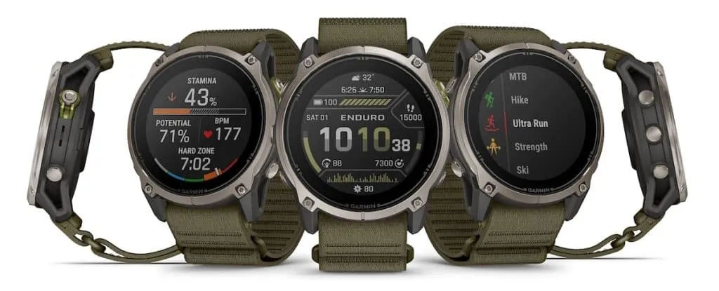 Profile of the Garmin Enduro 4 with the ComfortFit band