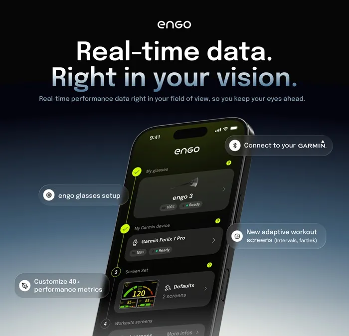 ENGO’s companion app for customizing the HUD interface