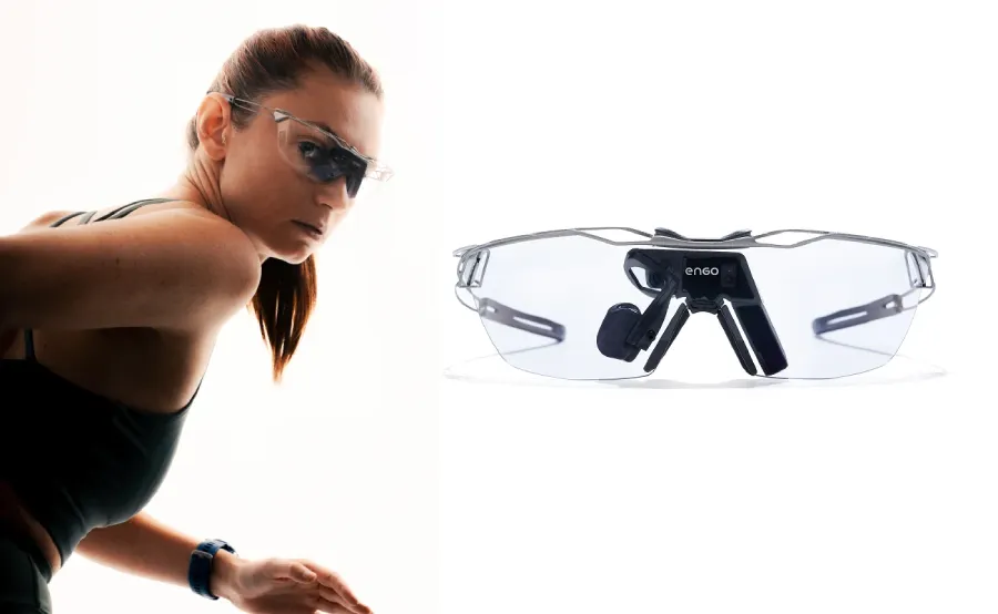 ENGO engo Titanium augmented reality glasses with a sporty frame and titanium temples