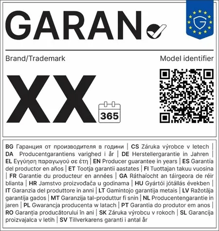 Etiqueta GARAN de la UE para distinguir productos duraderos