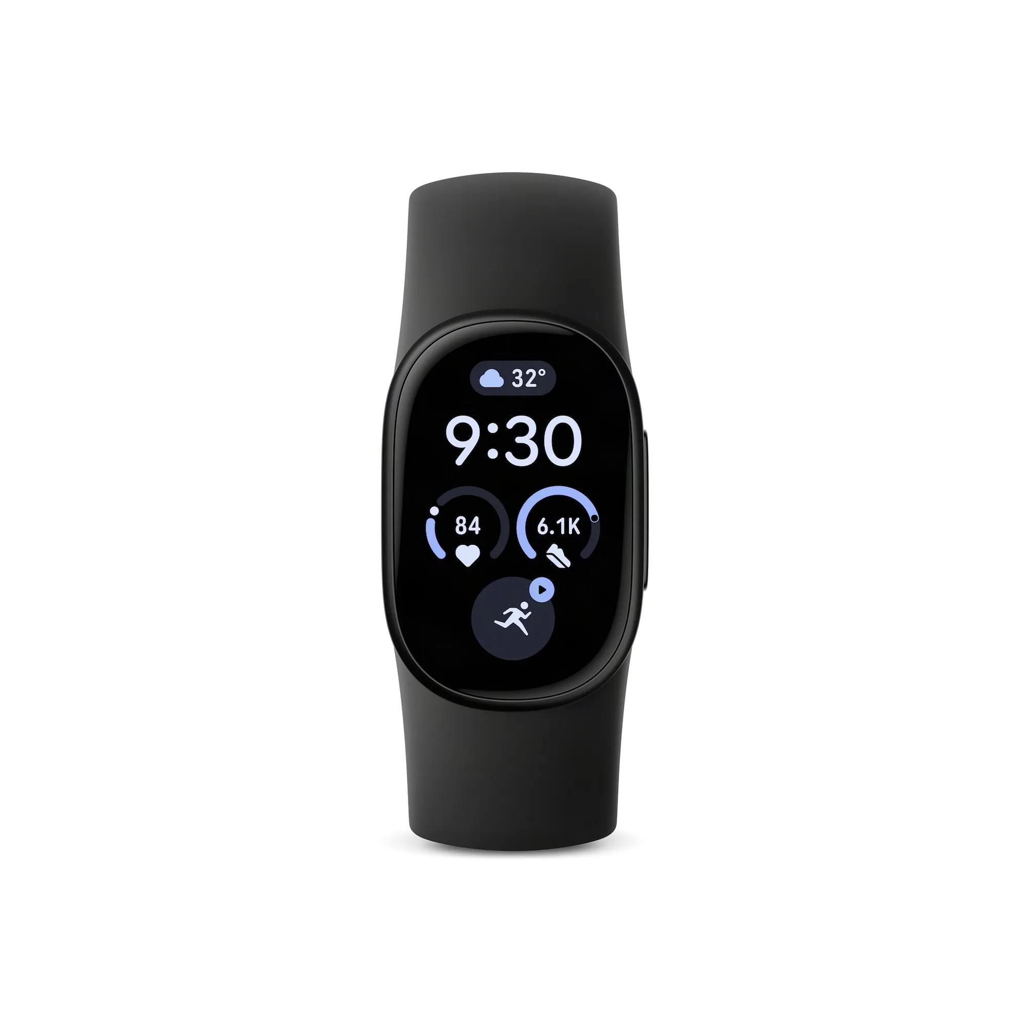 Fitbit Edge con correa Obsidian, vista frontal