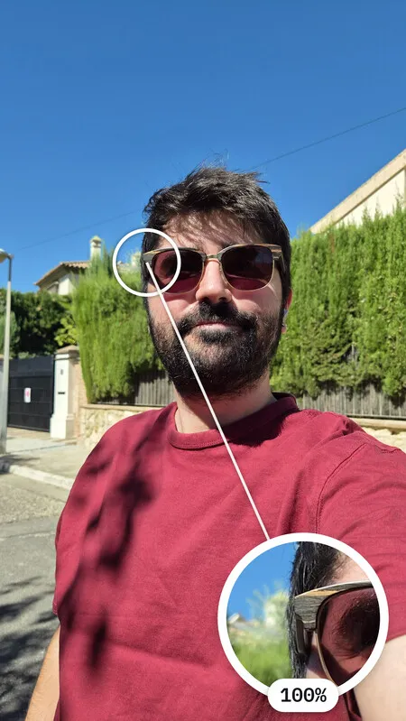 Selfie con la cámara trasera a 2x