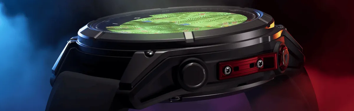 Pantalla microLED del Garmin Fenix 8 Pro vista en ángulo