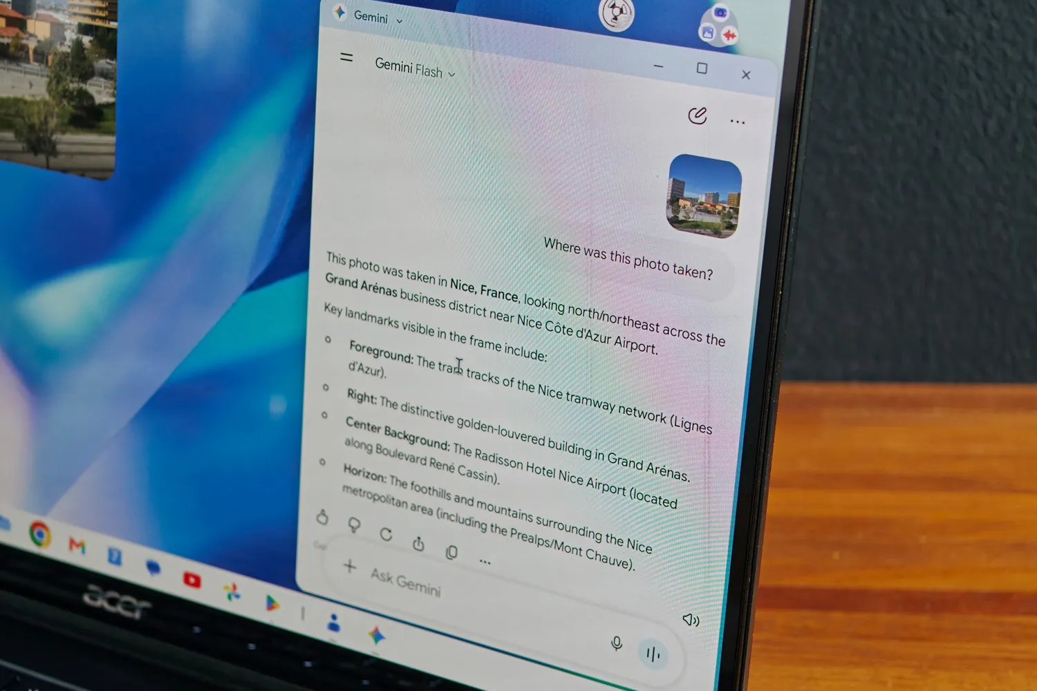 Gemini Flash en el Acer Googlebook 14