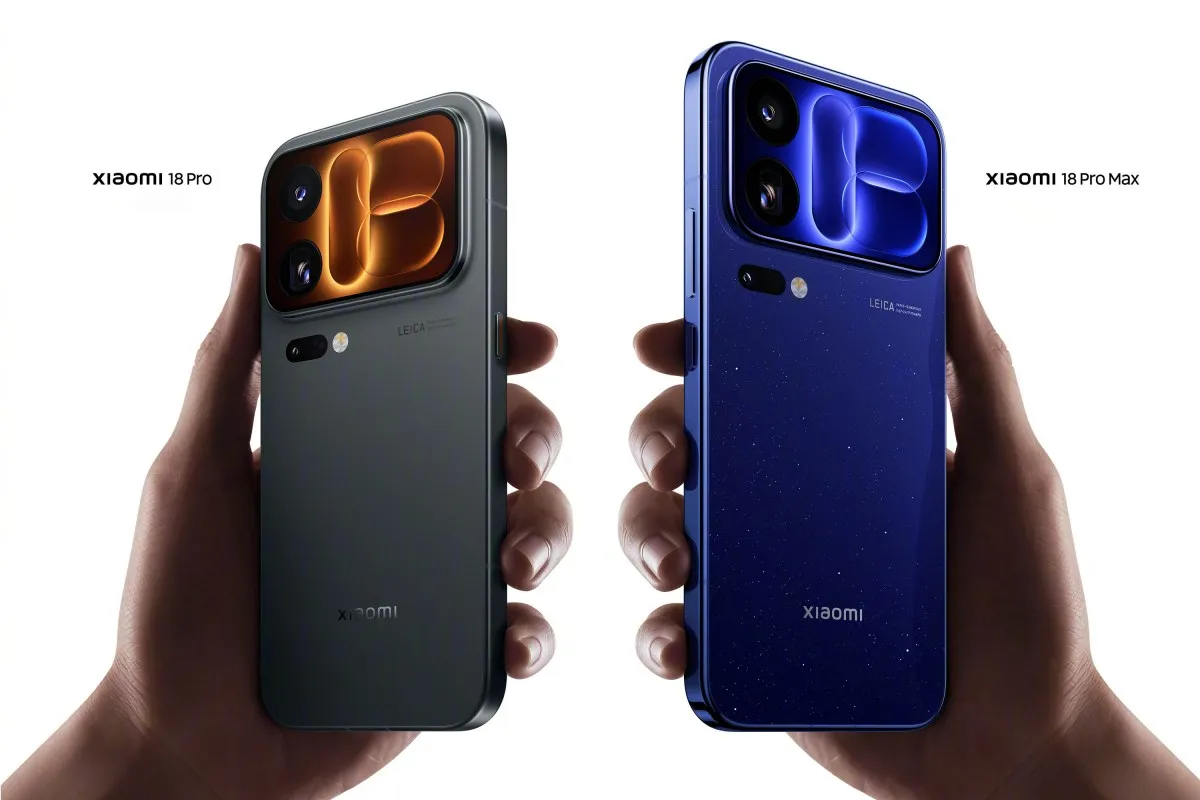 Pantalla trasera de la serie Xiaomi 18 Pro en funcionamiento