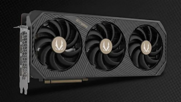 Una de las dos tarjetas ZOTAC GAMING RTX 5090 instaladas en el equipo