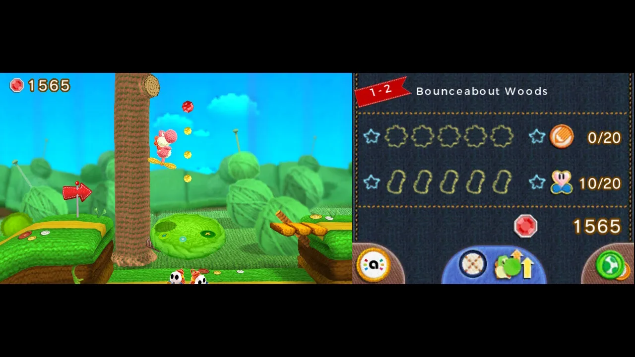 Poochy & Yoshi’s Woolly World ejecutado en Nintendo Switch mediante Dekopon