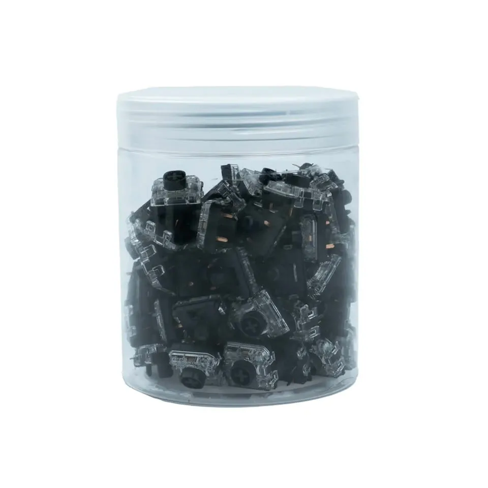 Frasco con decenas de interruptores Gateron Low Profile Silent 3.0 Black