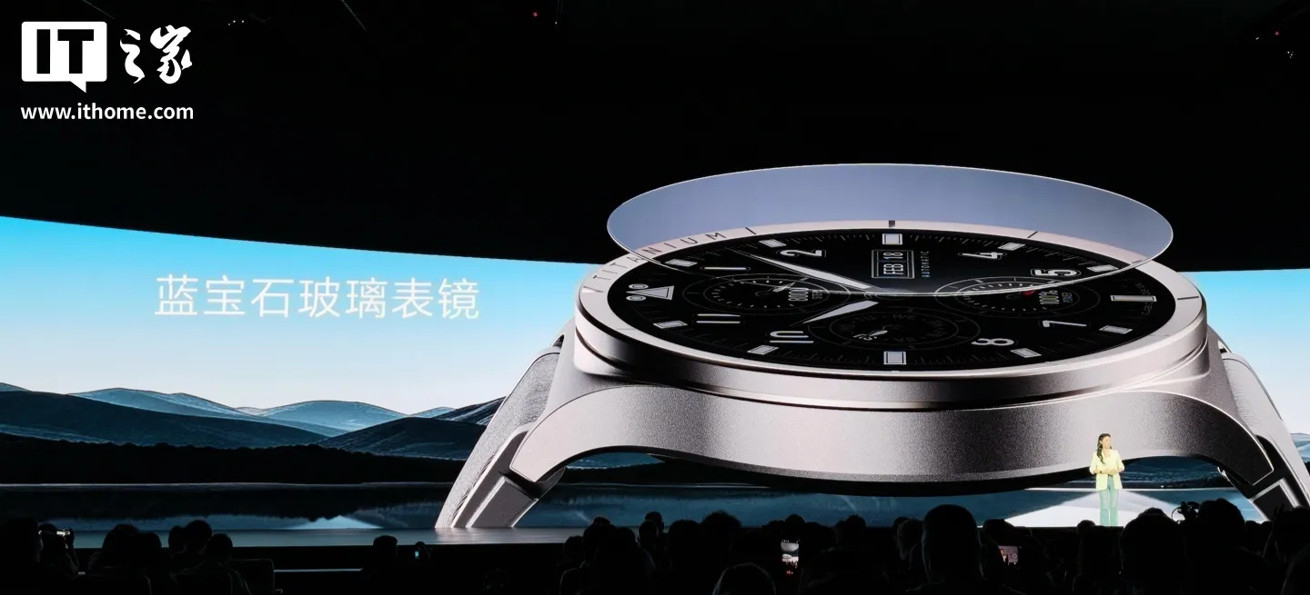 Diapositiva del acto con el cristal de zafiro del vivo WATCH 6 separado de la caja en el aire