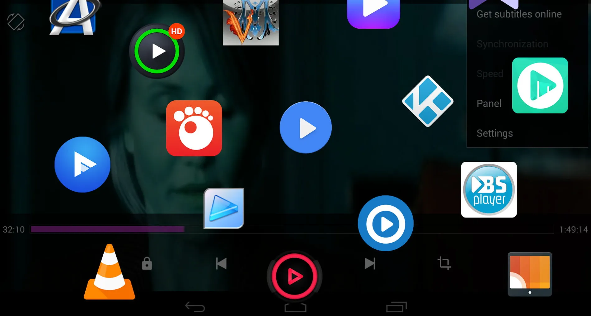 Capturas de pantalla de varios reproductores de vídeo para Android