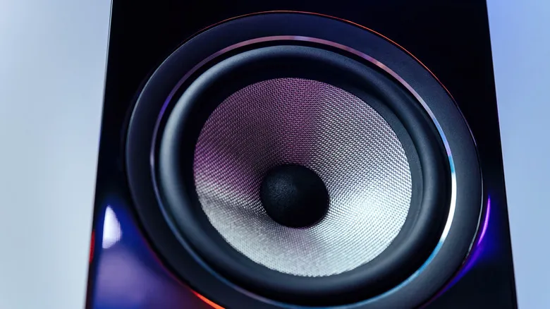 Primer plano de un altavoz