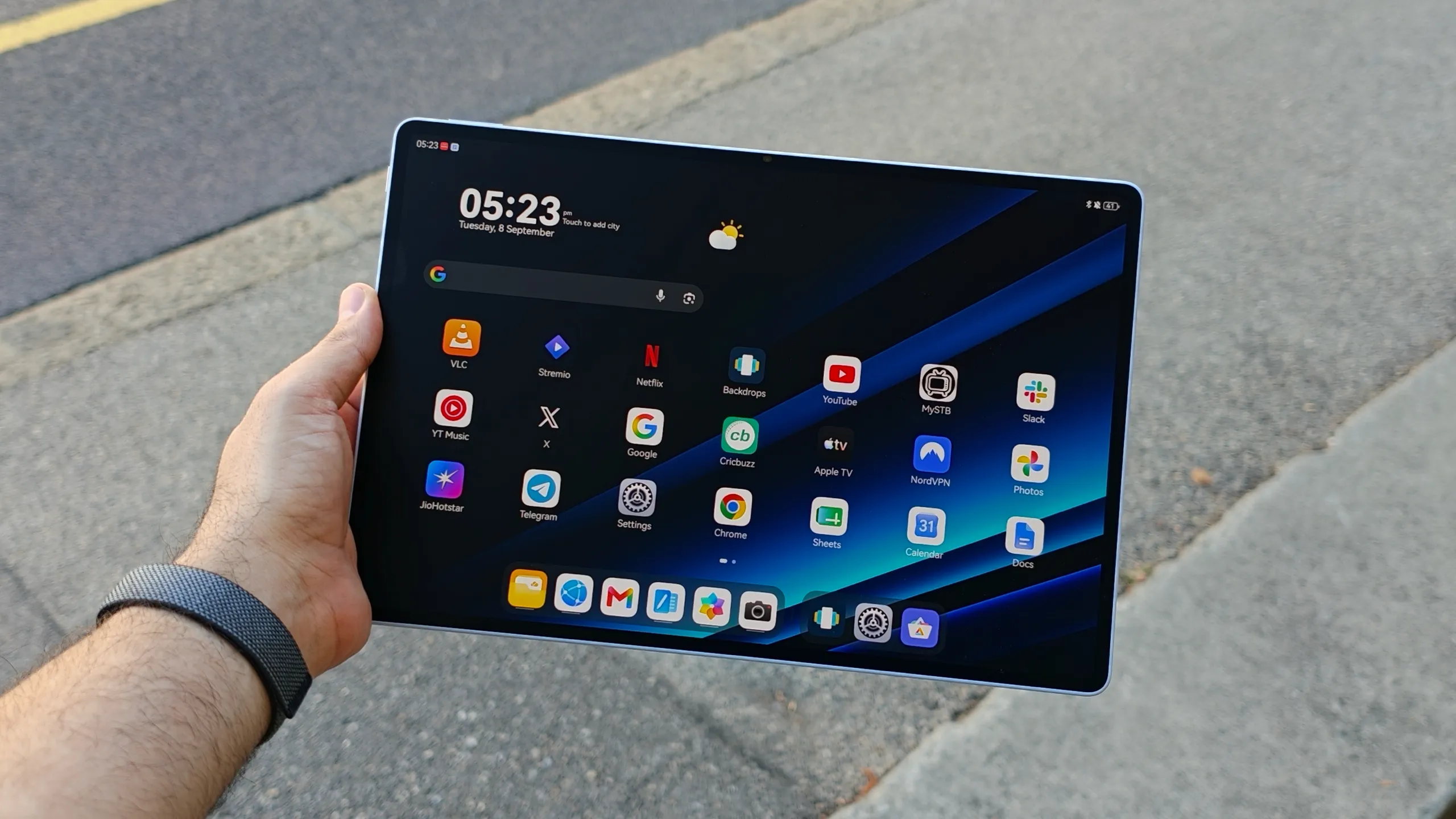 Detalle de la pantalla OLED y el tratamiento antirreflectante