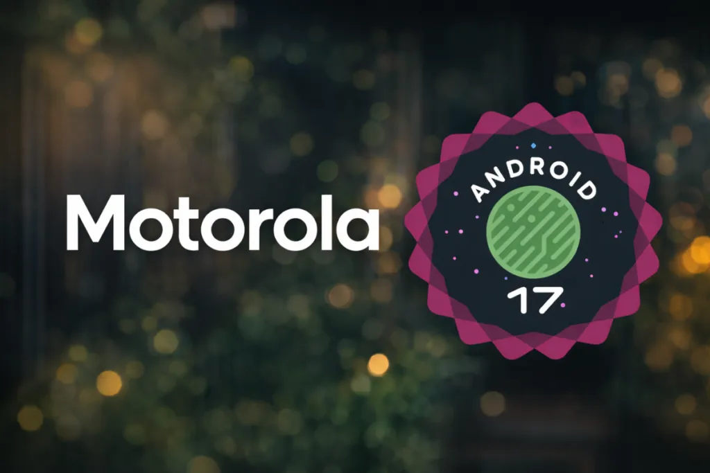 Móvil de Motorola con la versión beta de Android 17