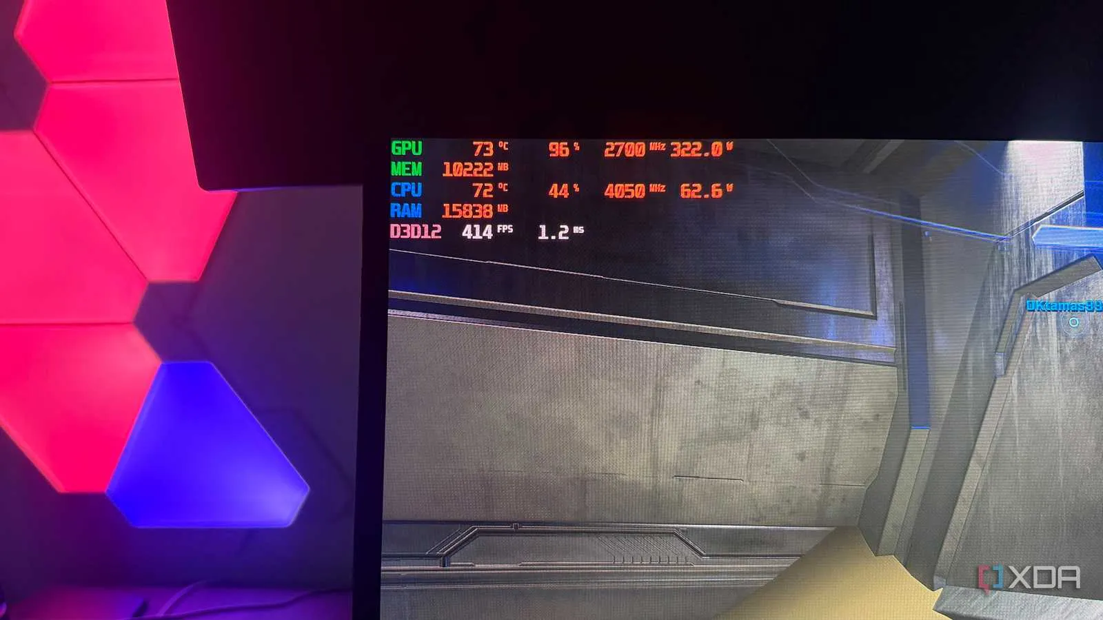Panel de MSI Afterburner mostrando métricas de rendimiento