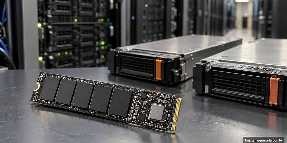 Gráfica de TrendForce sobre el uso de memoria NAND en SSD empresariales por la demanda de IA