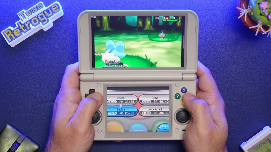 Juego de Pokémon X en el emulador Azahar en la consola
