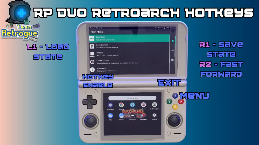 Configuración de teclas rápidas en RetroArch