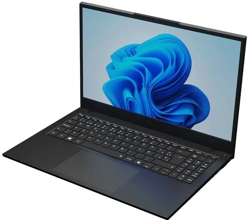 Vista del portátil Alurin Flex Advance IA con su pantalla de 15,6 pulgadas