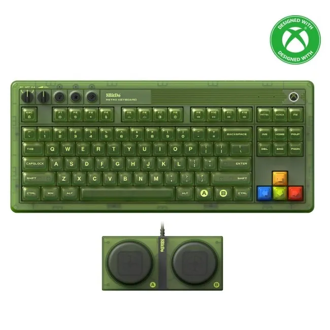 Vista del producto del teclado 8BitDo Retro 87 edición Xbox