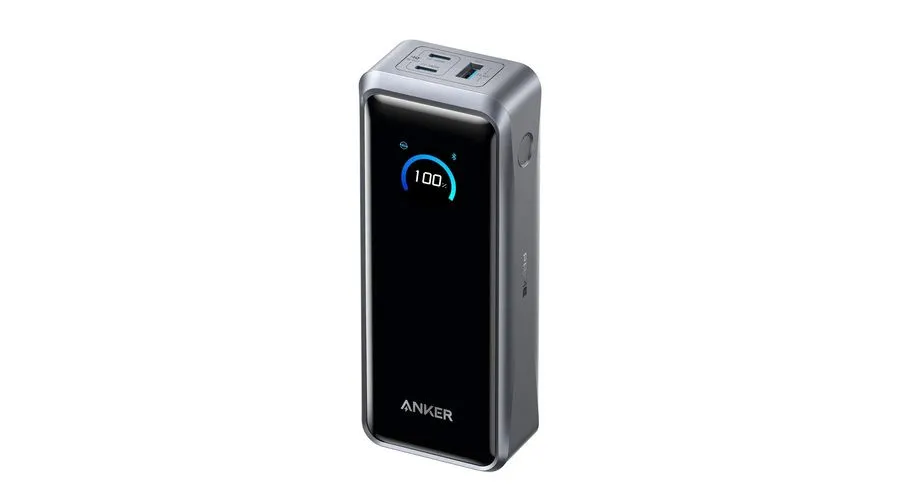 Batería externa Anker Prime con pantalla digital y tres puertos de carga