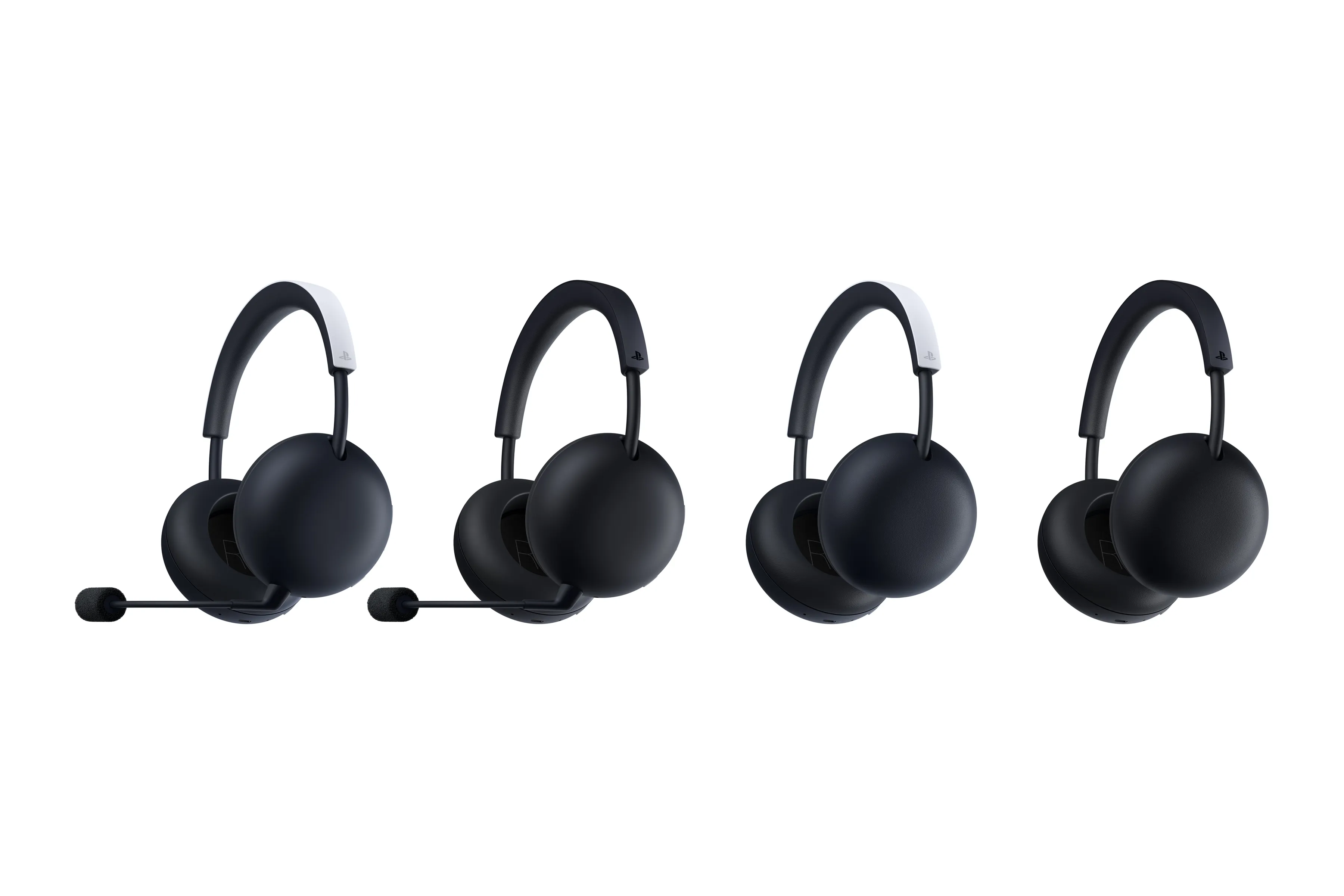 Los auriculares PlayStation Pulse y Pulse Edge en blanco y negro medianoche