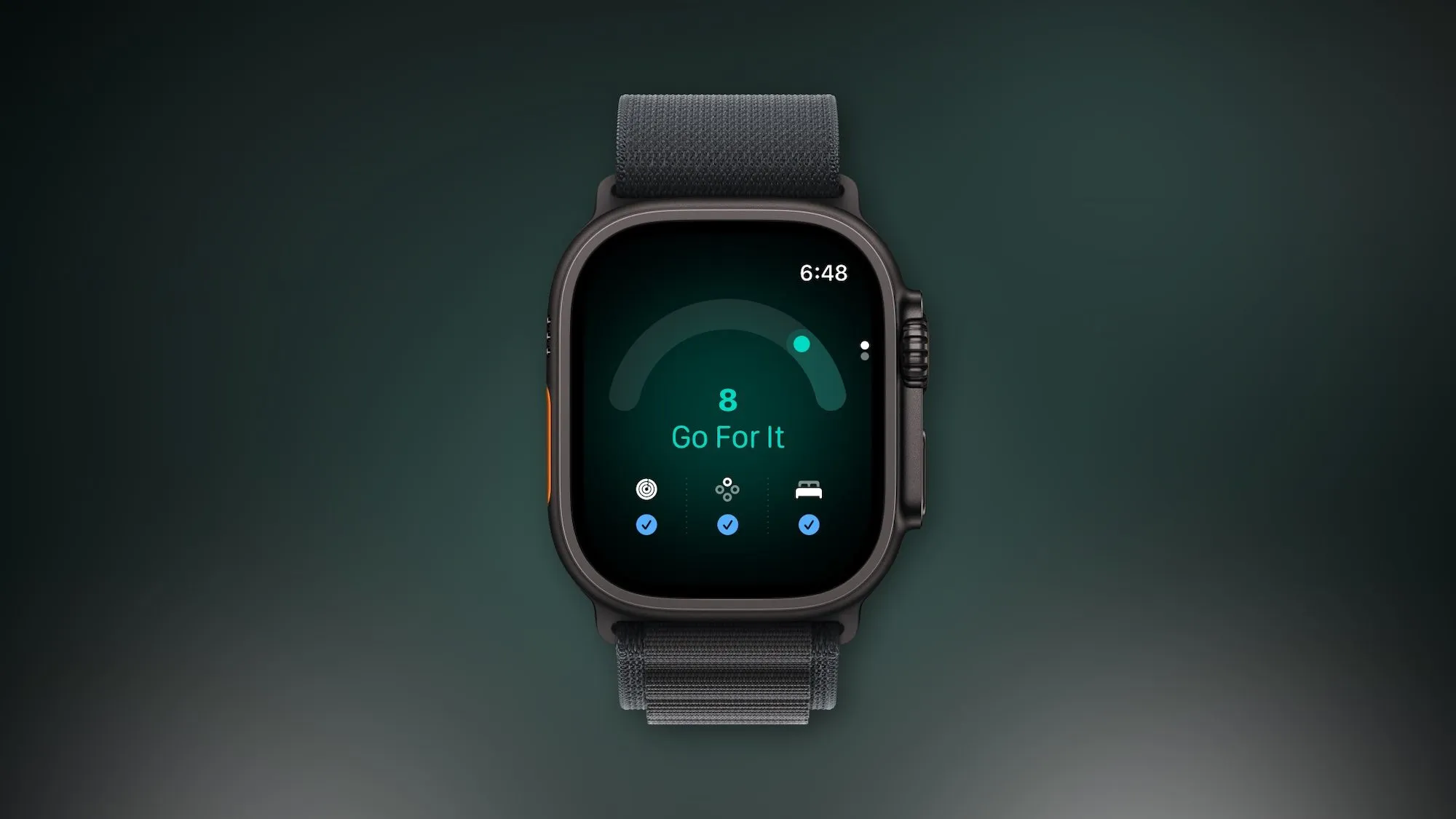 Pantalla de la aplicación Readiness en el Apple Watch Series 12