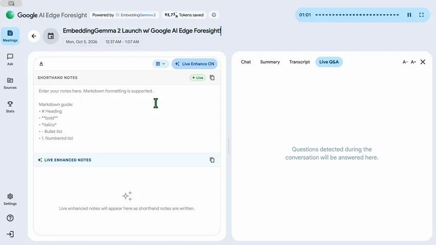 Chat y recuperación de contexto dentro de la app
