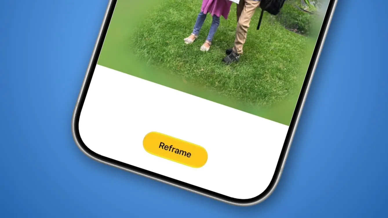 Función de reencuadre espacial de Apple en un iPhone