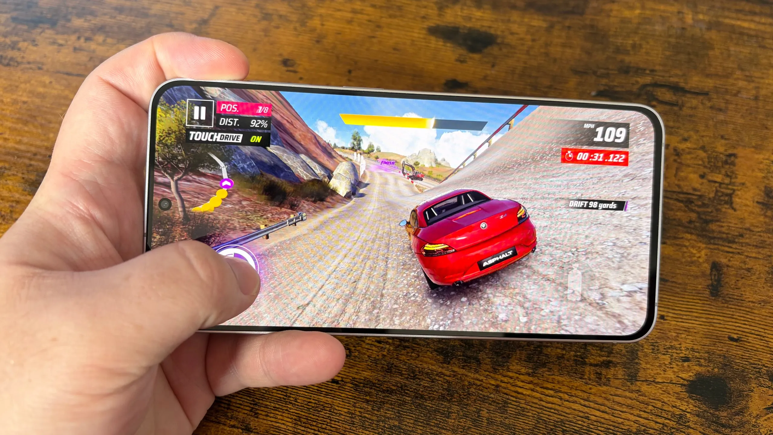 Sesión de juego en el Galaxy S26 FE