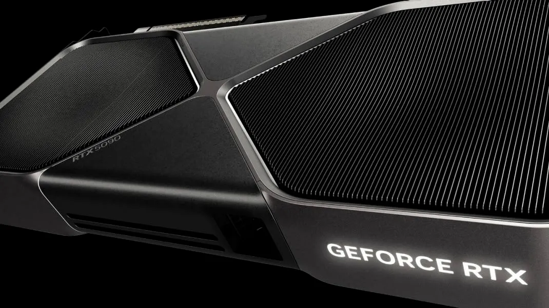 GeForce RTX 5090 Founders Edition graphics card with its dual-fan shroud