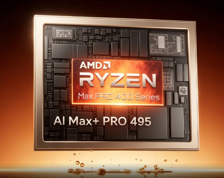 Procesador AMD Ryzen AI Max+ Pro 495 con la Radeon 8065S y la NPU XDNA 2