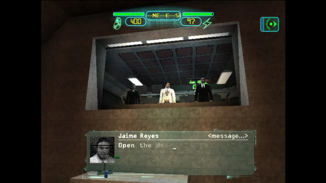 Captura 9 de Deus Ex ejecutado en Switch con NetherSX2, compartida en el hilo de GBAtemp