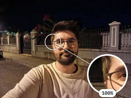 Selfie nocturno con el modo grupal