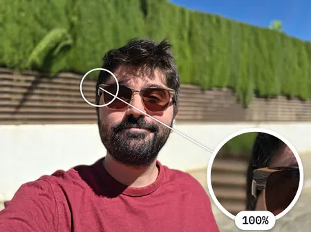 Selfie con modo retrato