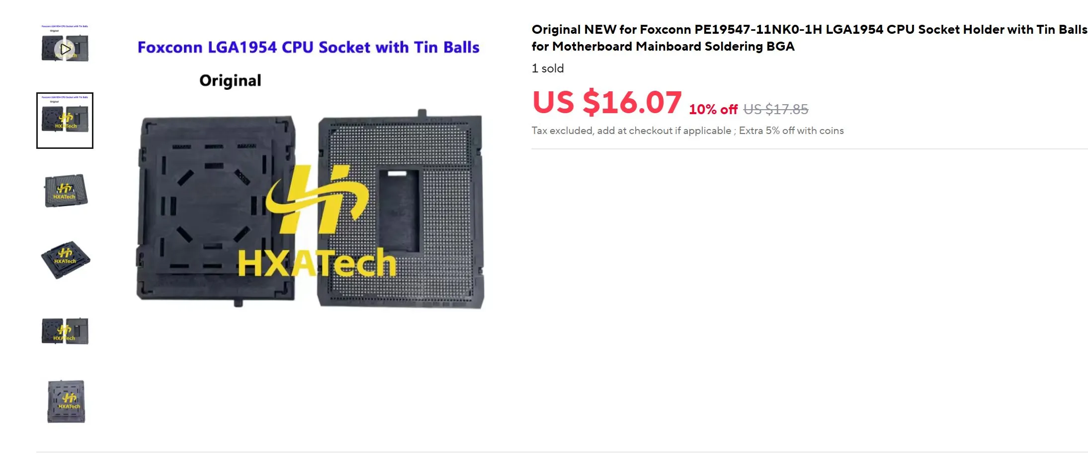 Anuncio del componente LGA1954 a la venta en AliExpress