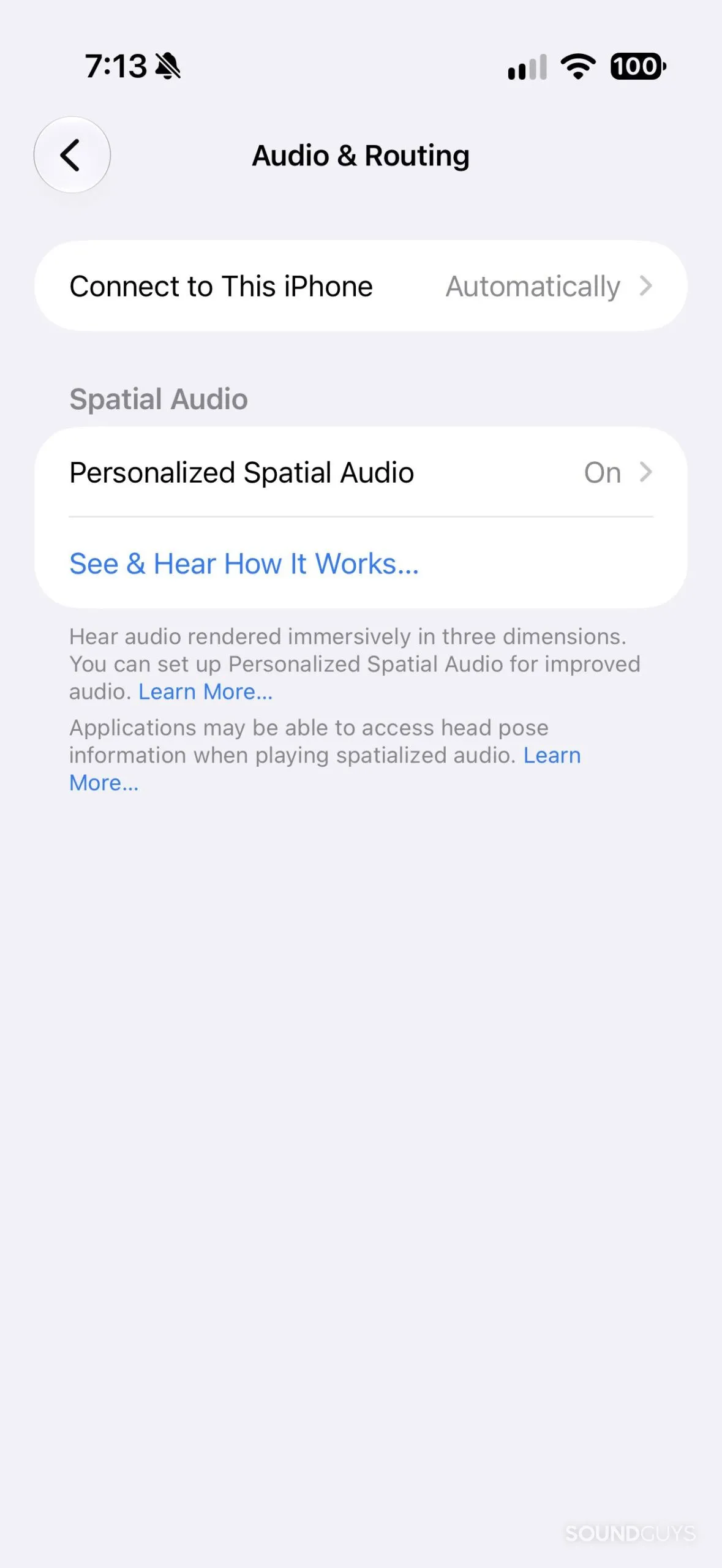 Audio espacial personalizado en la app de Beats