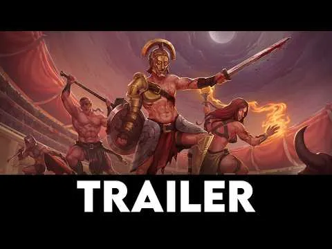Miniatura del tráiler de Bloodgrounds, con gladiadores en la arena