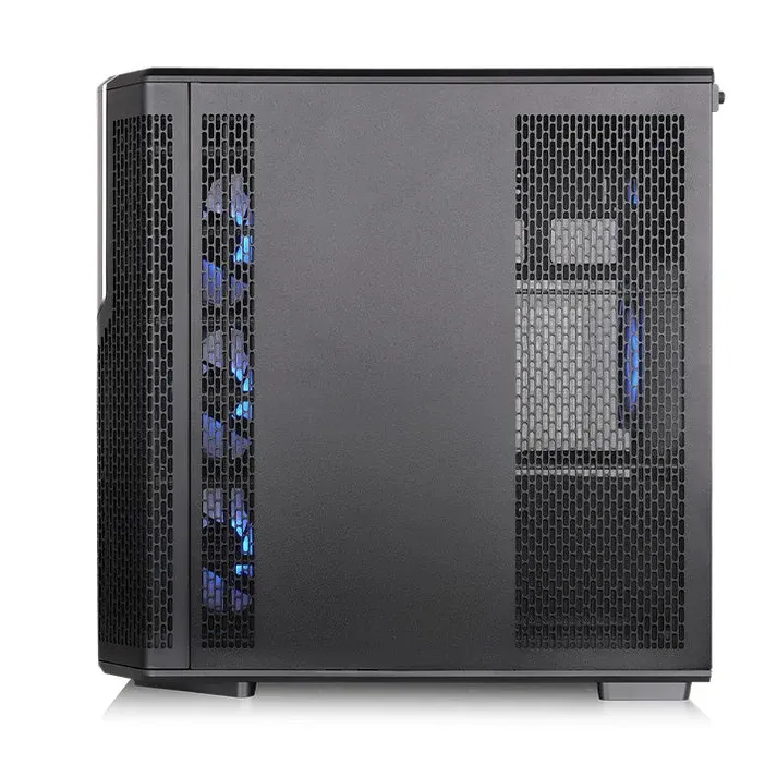 Right side panel of the View 590 with perforated ventilation areas