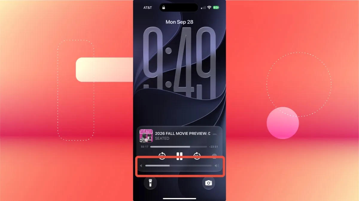 Volume bar restored on the iPhone lock screen