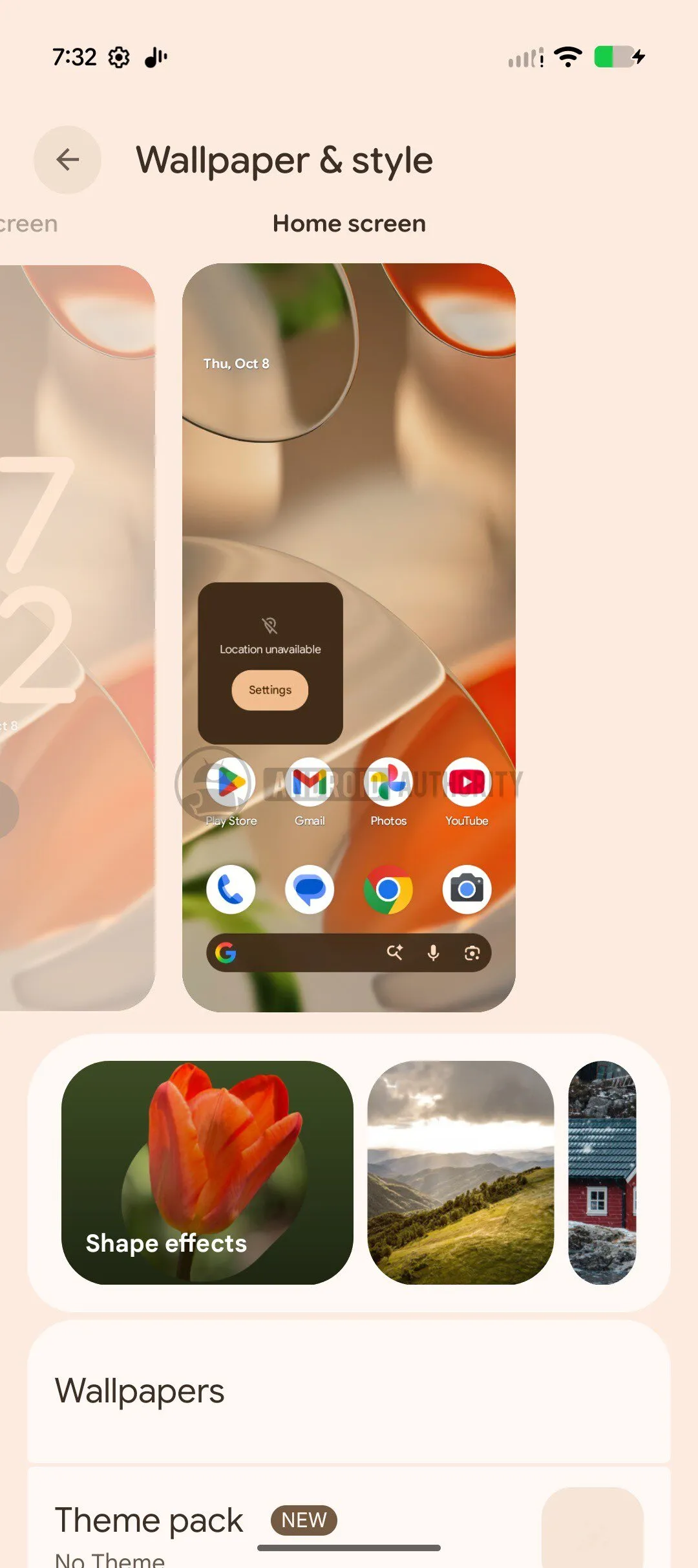 Captura 3 del nuevo carrusel de personalización de Android Canary 2610
