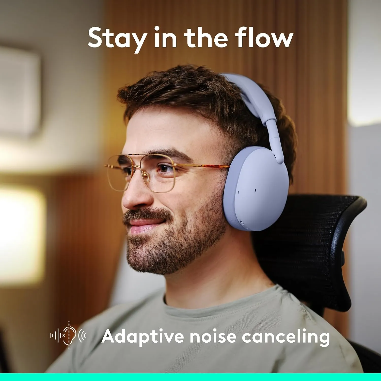 Los auriculares Logitech Zone Vibe Pro desde otro ángulo